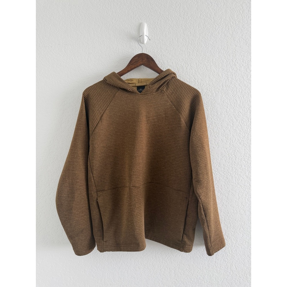 REI Gorpcore Hoodie Size M Brown Textured Ribbed Pullover